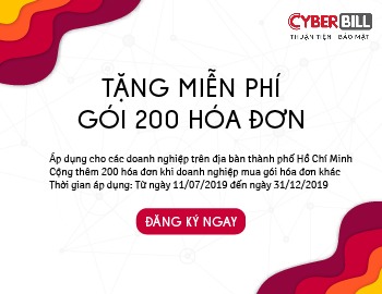 Chương trình khuyến mại 200 hóa đơn điện tử tại thành phố Hồ Chí Minh