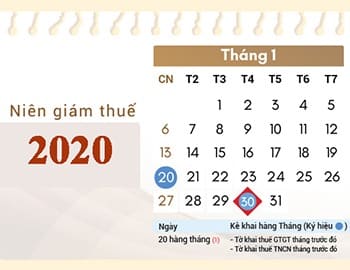 Cập nhật mới nhất: Toàn bộ lịch nộp Tờ khai thuế năm 2020